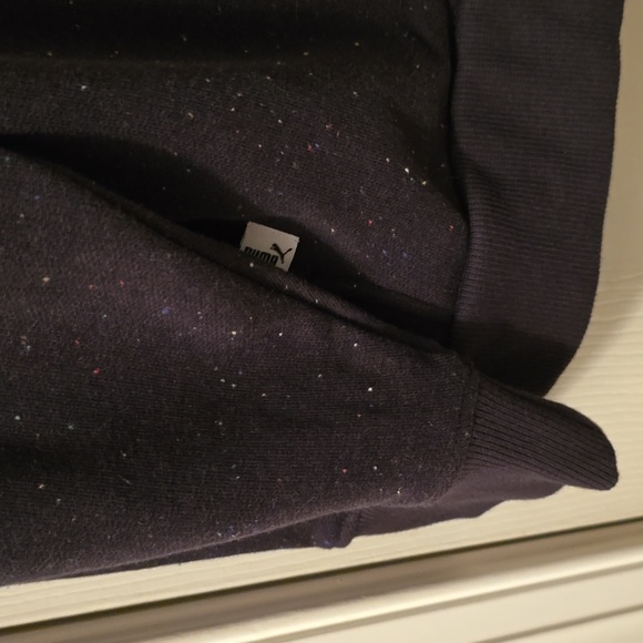 PUMA BRAND SIGNATURE WOMENS SPECKLED BLACK PULLOVER HOODIE SIZE MEDIUM - Picture 7 of 16